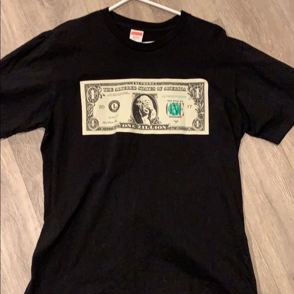 Supreme dollar tee black size large